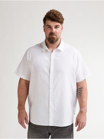 Petrol Industries Unifarbenes Kurzarmhemd Große Größen Baja1000 in Weiß