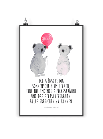 Mr. & Mrs. Panda Bild Koala Luftballon mit Spruch in Weiß
