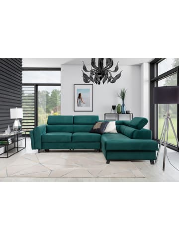 MF Design Katara Recamiere Rechts in Flaschengrün -  (L) 265 x (B) 265 x (H) 92 cm