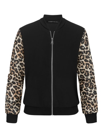 Cloud5ive Cloud5ive Bomber Jacket 2-Tone Leo Sleeve Print in black