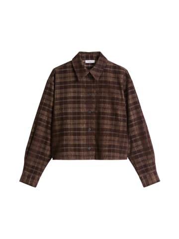 Marc O'Polo DENIM Karierte Cordbluse relaxed in Medium Brown