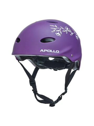 Apollo Größenverstellbarer Schutzhelm " Skatehelm mit Design " in Purple Flower