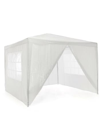 VCM  Pavillion PE weiß, 3 x 3 m inkl. 4 Seitenteilen in Weiß
