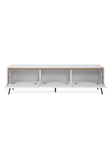 CALICOSY TV-Möbel ARONA in Eichenholz / Weiß - (W) 175  x (H) 50  x (L) 38  cm