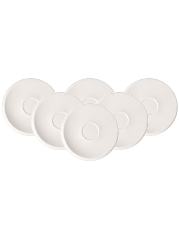Villeroy & Boch 6er Set Kaffeeuntertasse NewMoon 17 cm weiß in weiß