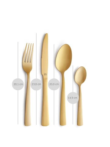 Beckmann & Rommerskirchen 16-tlg. Besteckset PADINA in champagner matt