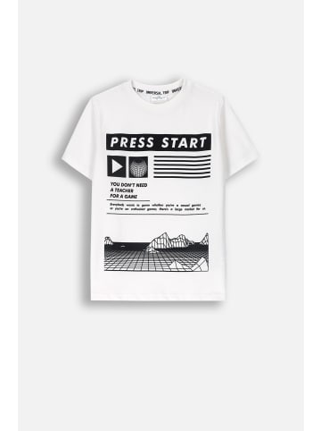 Coccodrillo T-Shirt mit kurzen Ärmeln in weiß