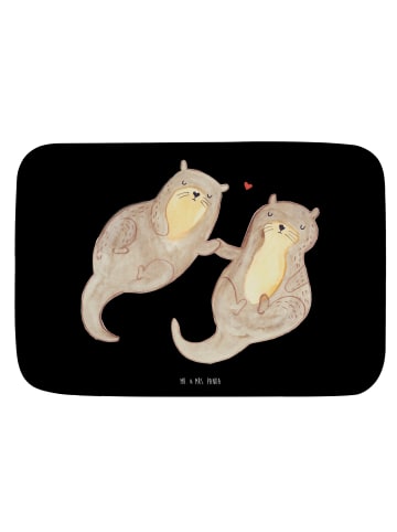 Mr. & Mrs. Panda Badvorleger Otter Hände halten ohne Spruch in Schwarz