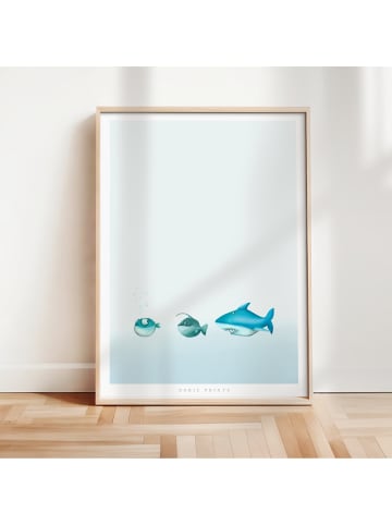 Dori's Prints Poster / Bild "Fische La Familia" - DIN A4