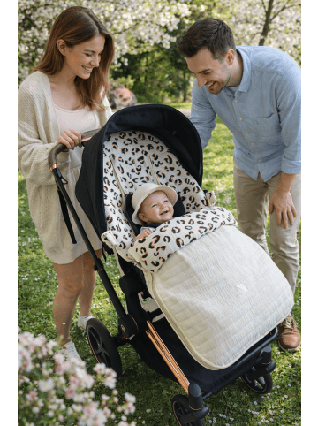 Kaiser Naturfellprodukte Windy Sommer Kinderwagenfußsack sand/leo