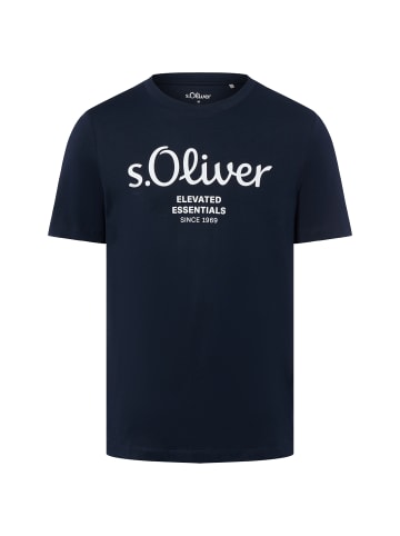 s.Oliver T-Shirt in marine weiß