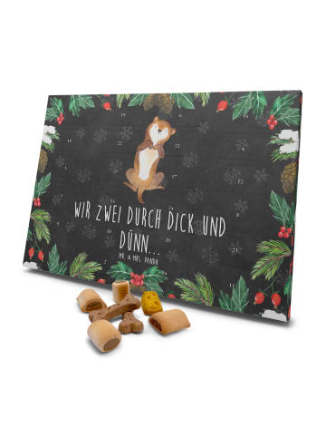 Mr. & Mrs. Panda Hunde Adventskalender Hund Streicheln mit Spruch in Kreidetafel