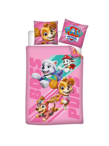 Paw Patrol Paw Patrol Bettwäsche 140x200 cm + Kissenbezug 65x65 cm Baumwolle in Rosa