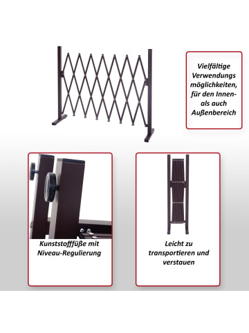 MCW Absperrgitter B34 ausziehbar, Höhe 103cm, Breite 31-261cm