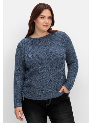 sheego Strickpullover in dunkelblau