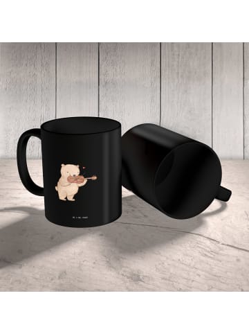 Mr. & Mrs. Panda Kaffeetasse Violine Anfänger mit Spruch in Schwarz