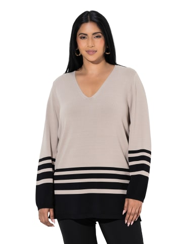 Ulla Popken Pullover in dunkelbeige