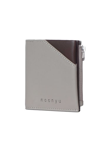 Margelisch Echtleder Mini-Geldbörse noonyu slim boy in grey - brown
