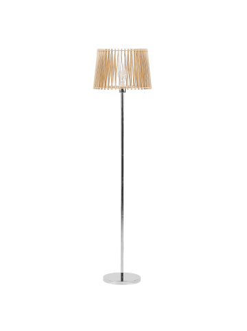 Beliani Stehleuchten FORGE in Silber/Braun/Transparent - (W) 38 x (H) 153 x (L) 38 cm