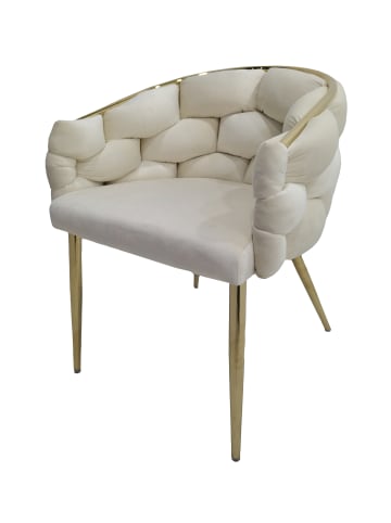 Kayoom Stuhl Grace 2erSet in creme - gold