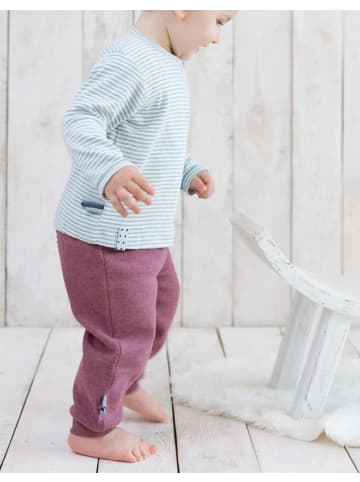OrganicEra Baby Sweathose in Bordeaux Melange