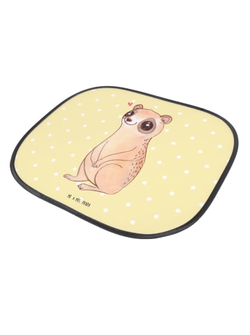 Mr. & Mrs. Panda Auto Sonnenblende Plumplori Glücklich ohne Spruch in Gelb Pastell