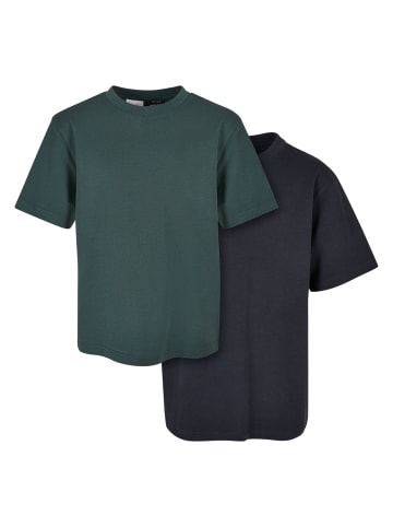 Urban Classics Lange T-Shirts in navy+bottlegreen