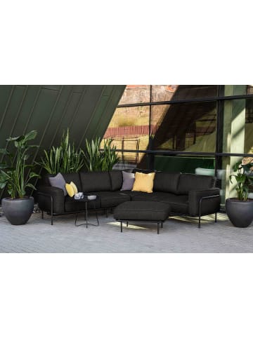 home24 Outdoor-Hocker Mura in Schwarz