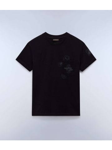 Napapijri T-Shirt "S-Eclair Ss" in Schwarz