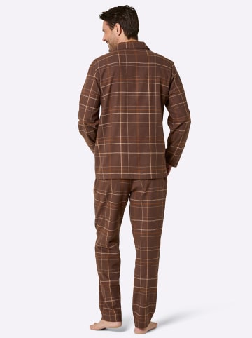 WITT WEIDEN Pyjama in schoko-cognac-kariert