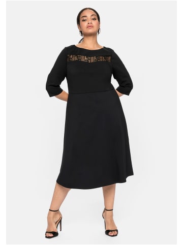 sheego Cocktailkleid in schwarz