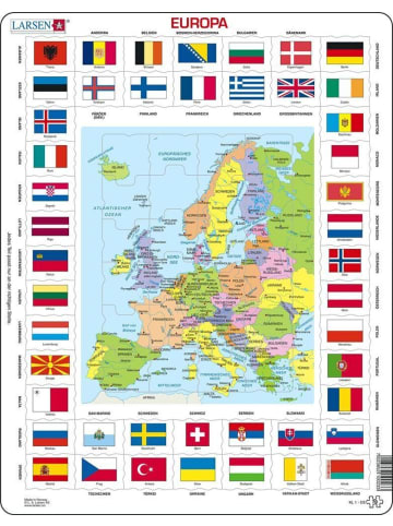 media Europa Länder + Flaggen (Kinderpuzzle)