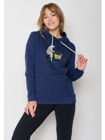 GreenBomb Hoodie Bike Cargo Raccoon in Marineblau