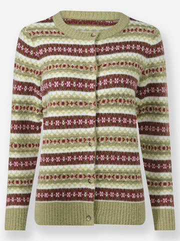 WITT WEIDEN Jacquardstrickjacke in schilf-bordeaux-gemustert