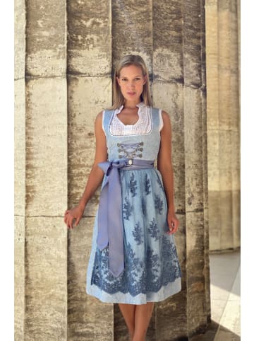 Edelnice Midi Dirndl 2-teilig Cloé in hellblau