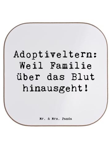 Mr. & Mrs. Panda Untersetzer Adoptiveltern Liebe mit Spruch in Weiß