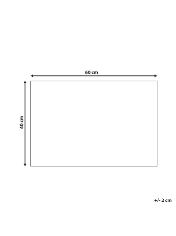 Beliani Fußmatte MAKALU in /Schwarz - (W) 60 x (L) 40 cm