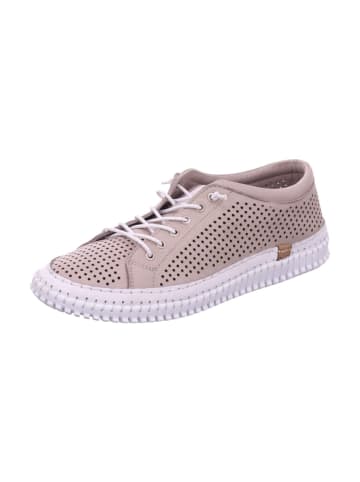 Esgano Damenschnürrschuhe halb sportlicher Boden Da.-Sneaker in  Beige