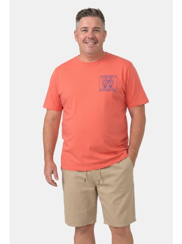 Men Plus Kurzarm T-Shirt in koralle