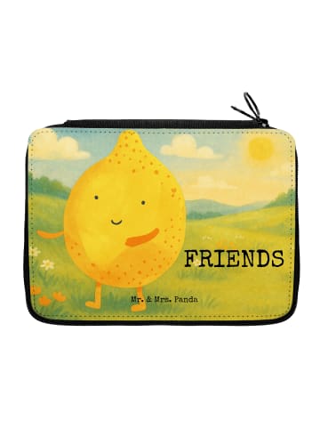 Mr. & Mrs. Panda Federtasche Beste Freunde Zitrone Design mit Sp... in Weiß