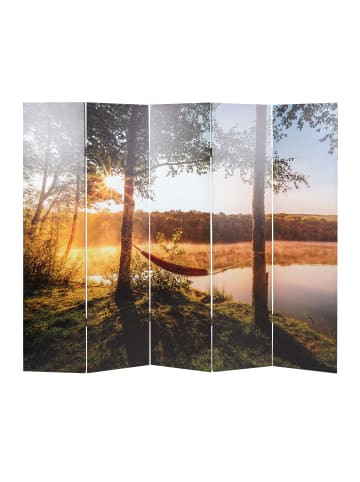 MCW Foto-Paravent mit Schallschutz L55, 180x204cm Waldsee