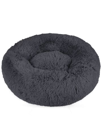 Intirilife Hundebett Katzenbett in Dunkel Grau 60cm