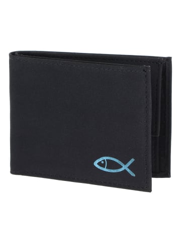oxmox New Cryptan Geldbörse RFID Schutz 8.5 cm in schwarz-freedom fish cyan