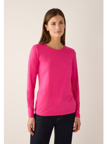 More & More softes, schmales Basic-Langarmshirt in pink