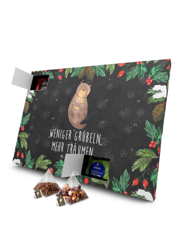 Mr. & Mrs. Panda Advents-Teekalender Otter Muschel mit Spruch in Kreidetafel
