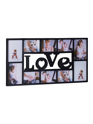 relaxdays Bilderrahmen LOVE in Schwarz - (B)72 x (H)36,5 x (T)2 cm