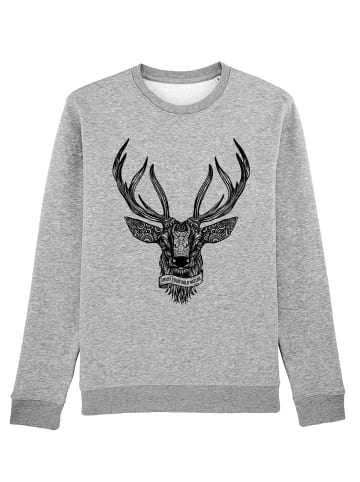 wat? Apparel Sweatshirt Enjoy Your Wild Nature in Grau meliert