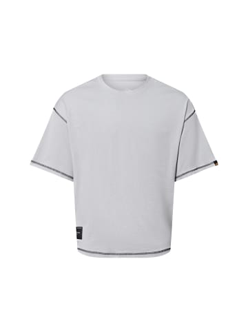 Alpha Industries T-Shirt Studio Bubble in hellgrau schwarz - 0002