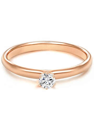 Trilani Ring Sterling Silber roségold Zirkonia weiß in roségold