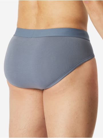 Schiesser Rioslip Rib Essentials in blaugrau